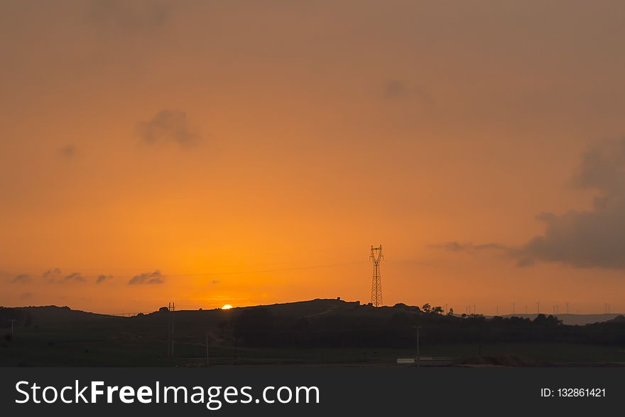 Sky, Horizon, Afterglow, Dawn