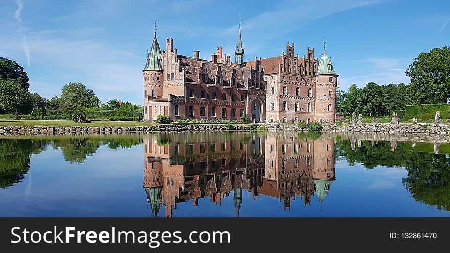 Reflection, Waterway, Château, Water Castle