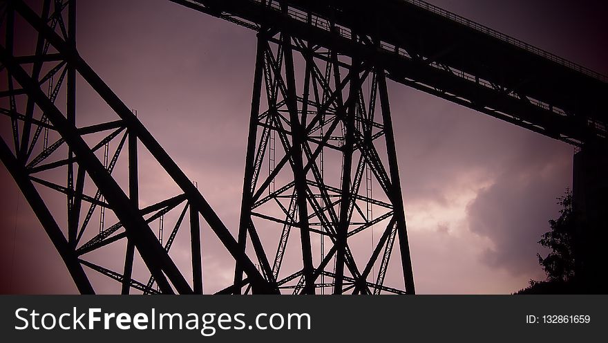 Sky, Structure, Bridge, Cloud