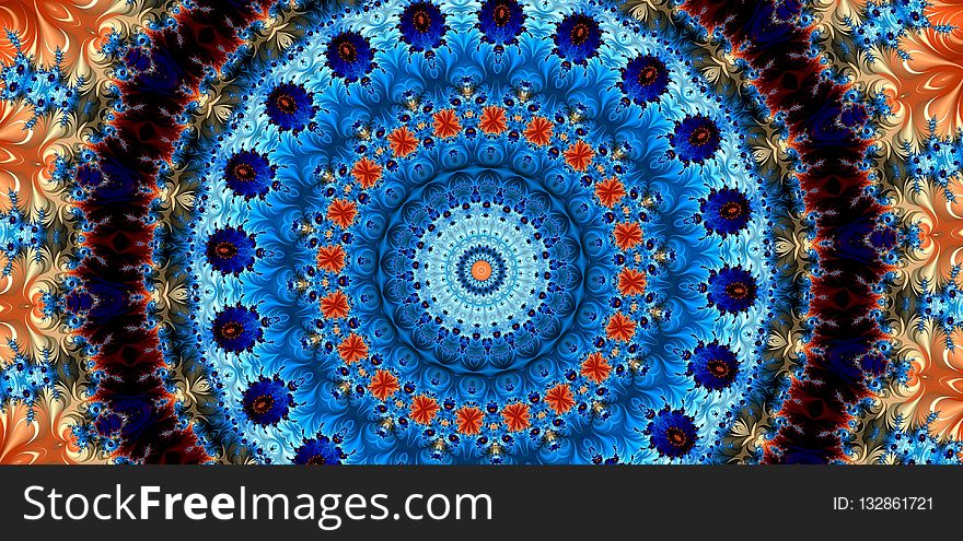 Fractal Art, Kaleidoscope, Symmetry, Psychedelic Art