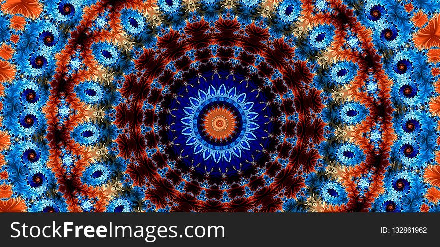 Symmetry, Textile, Pattern, Fractal Art