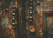 Architectural Detail Of A Vintage, Rustic Door Royalty Free Stock Photography Architectural Detail Of A Vintage, Rustic Door Royalty Free Stock Photography