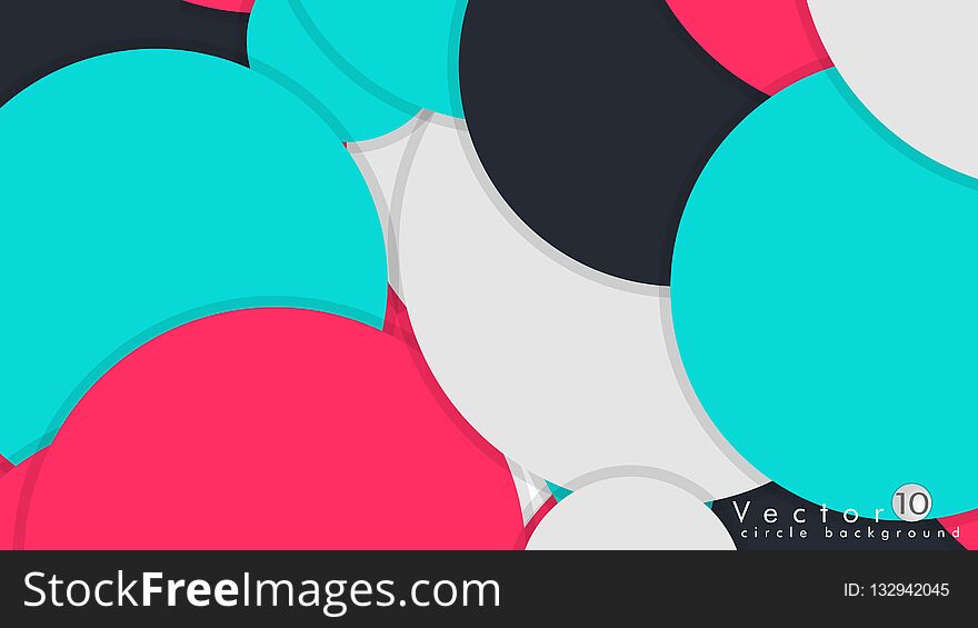 Simple And Colorful Circles Background , Design Vector