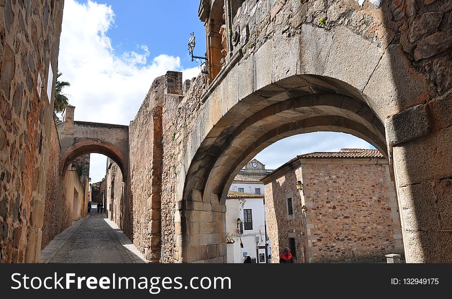 Arch, Medieval Architecture, Historic Site, Town