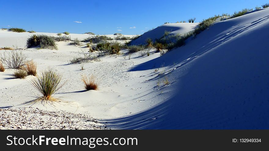Snow, Winter, Dune, Sand