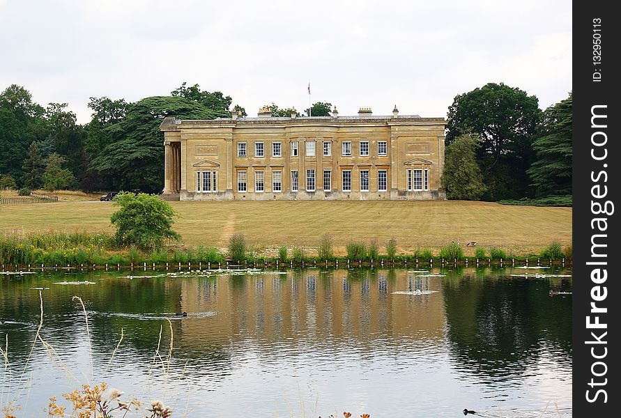 Reflection, Water, Estate, Stately Home