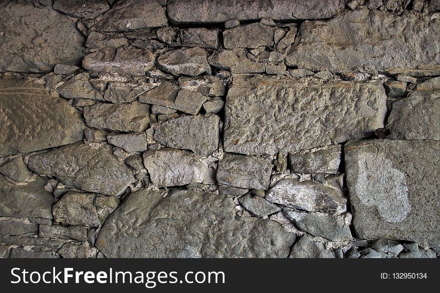 Stone Wall, Wall, Rock, Bedrock