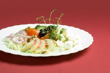 Feta-cheese Salad Royalty Free Stock Image