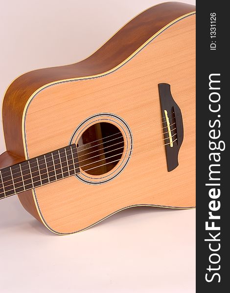Isolated View of Acoustic Guitar Body