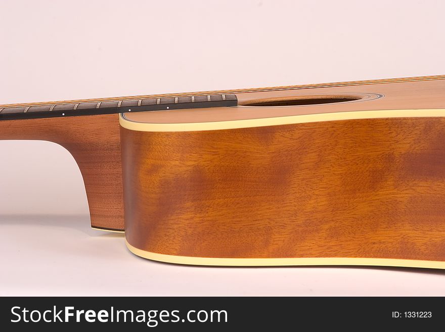 Isolated Acoustic Guitar Body and Heel