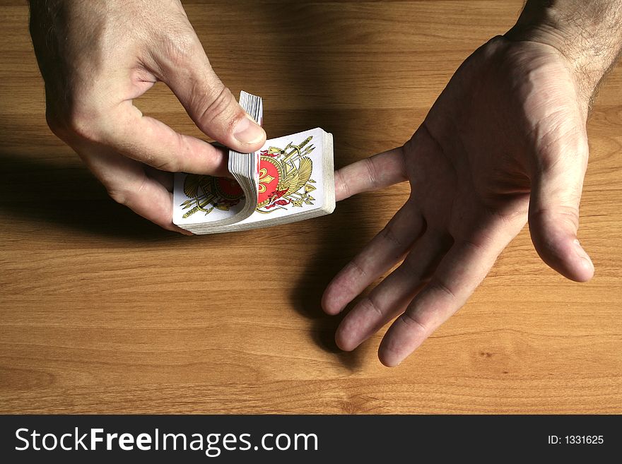 Playing cards tricks focuses