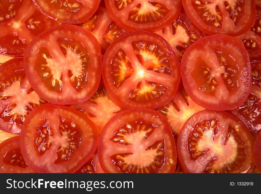 Red tomatoes on white background