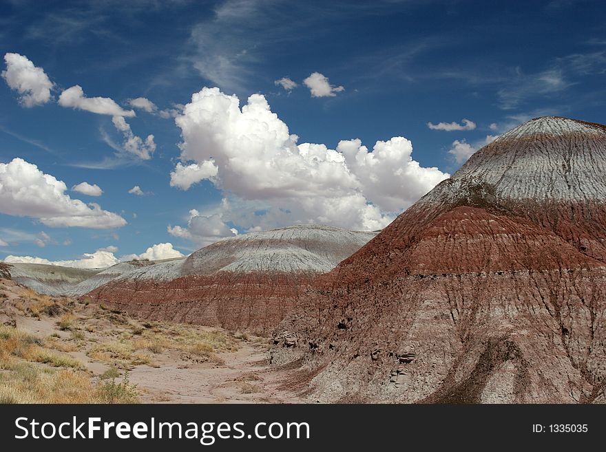 Breathtaking view of painted desert park landscape