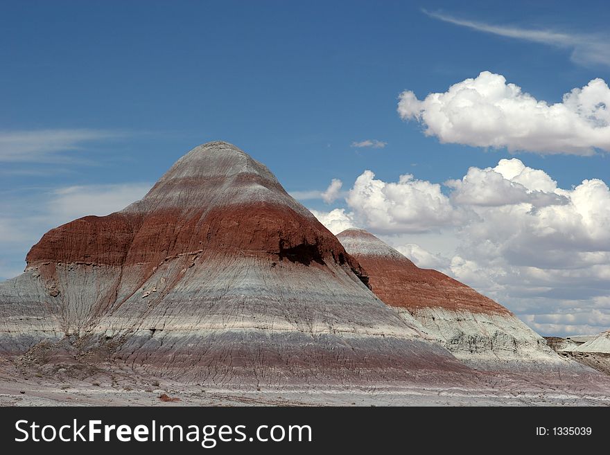 Breathtaking view of painted desert park landscape