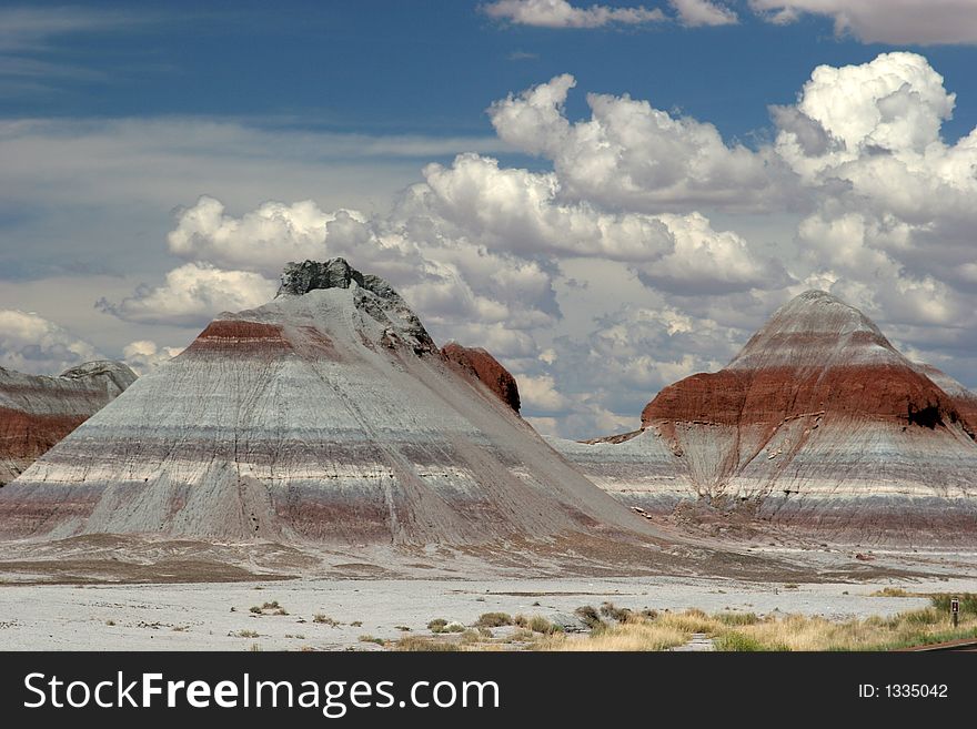 Breathtaking view of painted desert park landscape