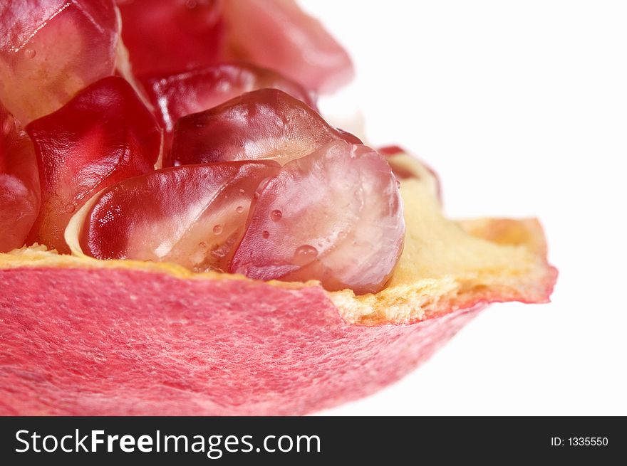 Pomegranate on a white background