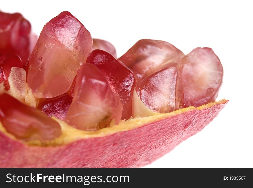 Pomegranate On A White Background