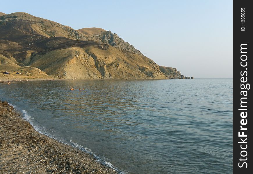 Lagoon at evening in Crimea