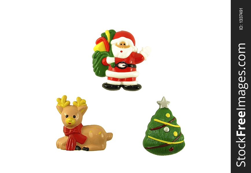 Christmas fridge magnets complete with clipping path. Christmas fridge magnets complete with clipping path.