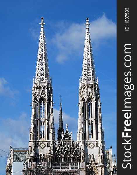 The church was built to a neo-gothic style in the late 19th century to commemorate the escape of the Emperor Francis Joseph from assasination. The church was built to a neo-gothic style in the late 19th century to commemorate the escape of the Emperor Francis Joseph from assasination.