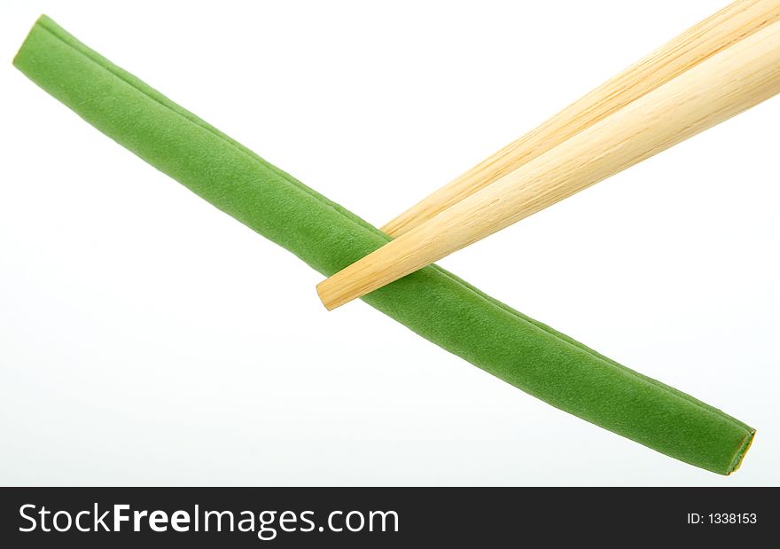 Fresh vegetable groceries, green bean produce isolated on white. Fresh vegetable groceries, green bean produce isolated on white