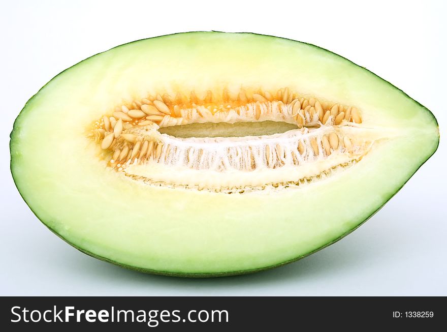 Healthy fruit melon, isolated on white