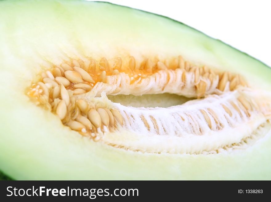 Healthy fruit melon, isolated on white