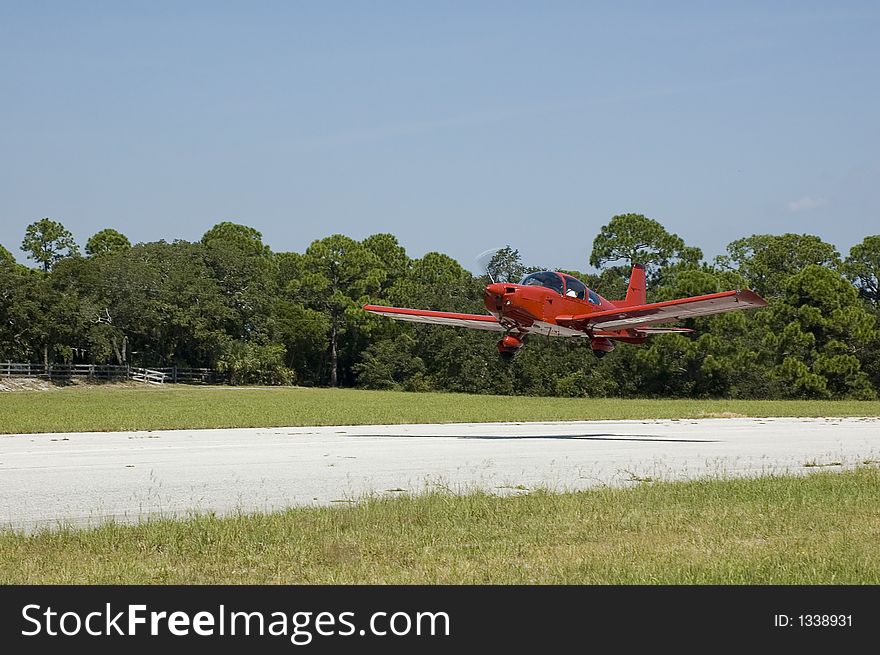 A private plane takes off. A private plane takes off.