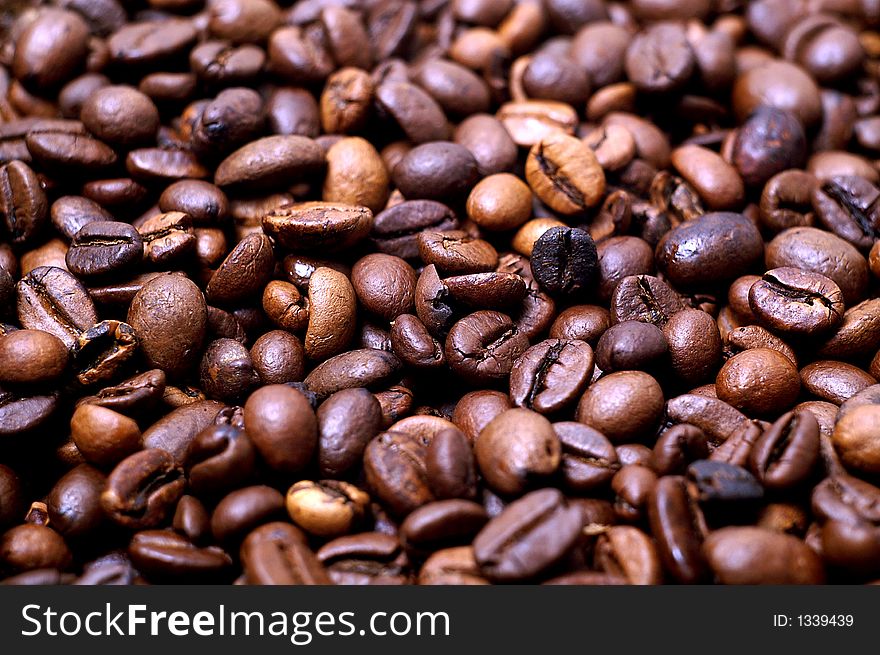 Coffee of fresh natural beans. Coffee of fresh natural beans