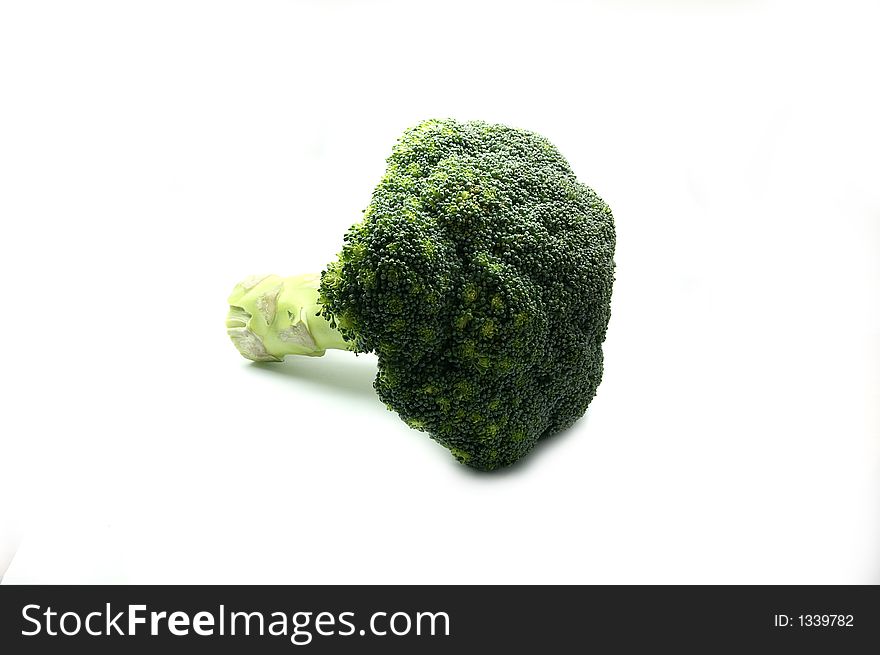 Fresh broccoli isolated on white