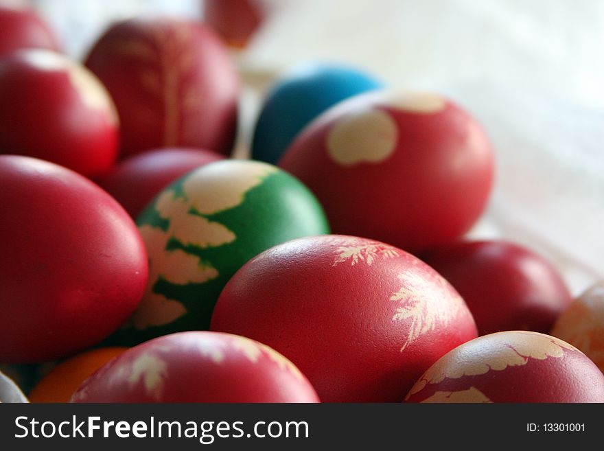 Romanian traditional painted Easter eggs