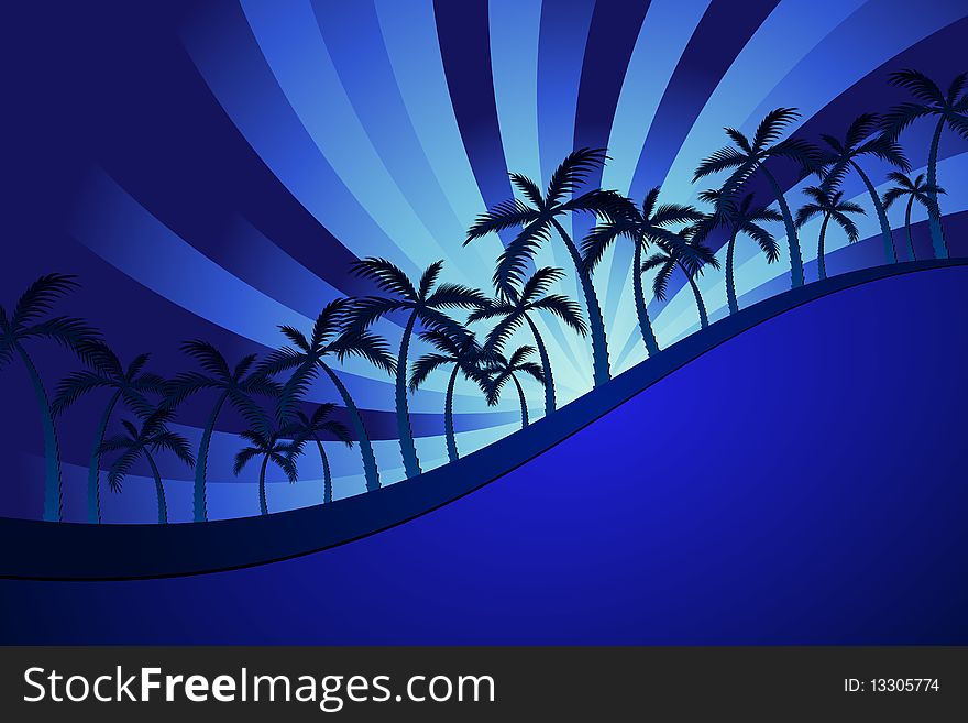 Graphic illustration of Palm Trees