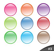 Shiny Website Buttons, Part 3 Stock Image
