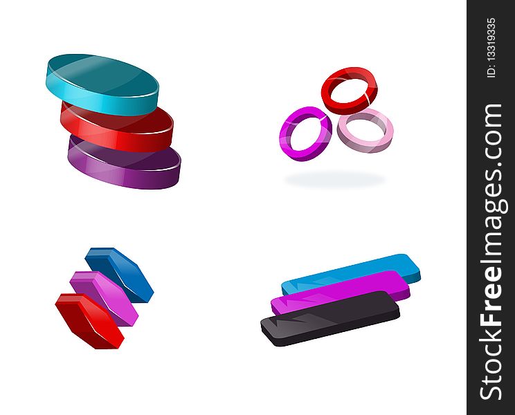 Set of 3d icons
