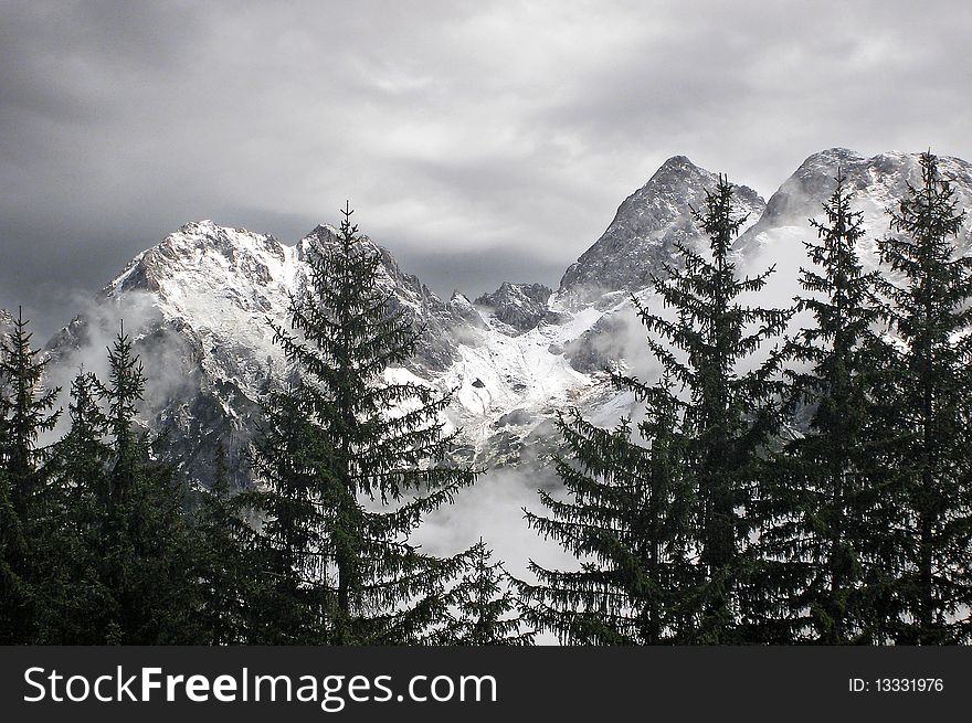 Alps Under Clouds