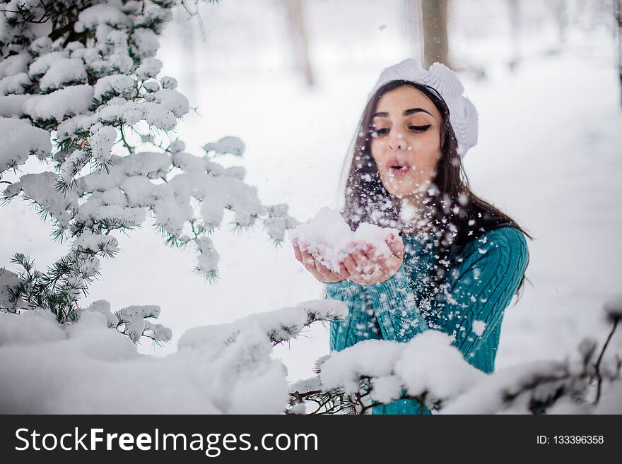 Snow girl portrait