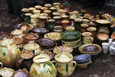 A Lot Of Pots For Sale Stock Photos