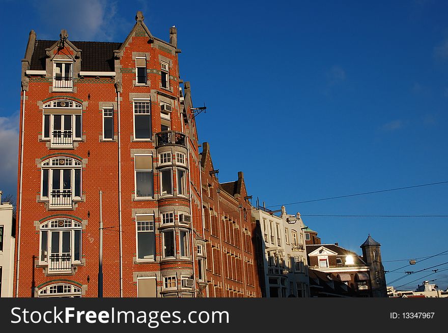 Tower Castle Building In Amsterdam