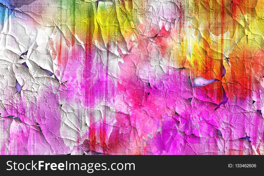 Pink, Purple, Modern Art, Watercolor Paint