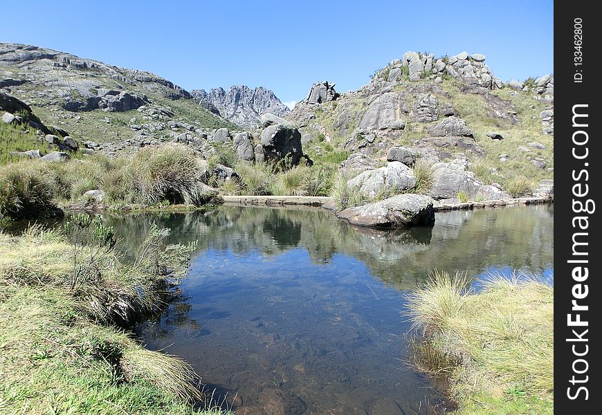 Reflection, Tarn, Wilderness, Mountain