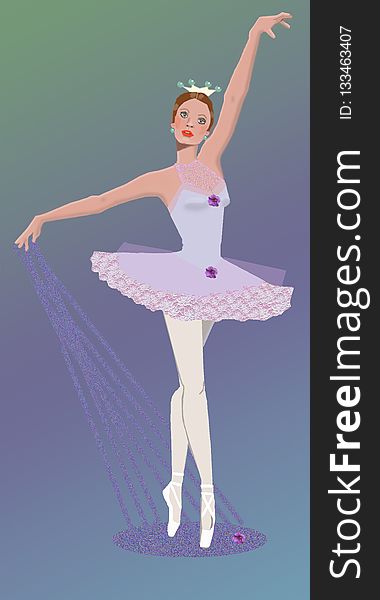 Dancer, Ballet Tutu, Purple, Ballet