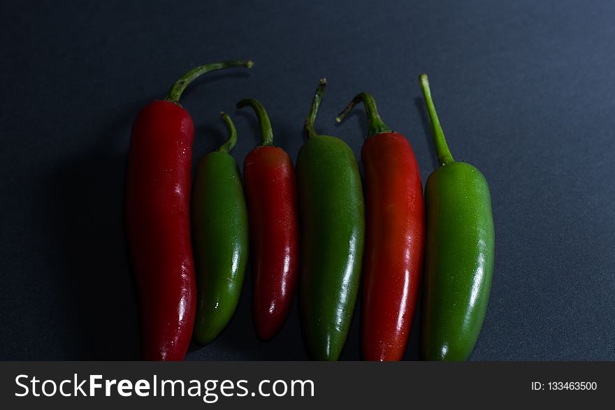 Vegetable, Chili Pepper, Serrano Pepper, Bird's Eye Chili