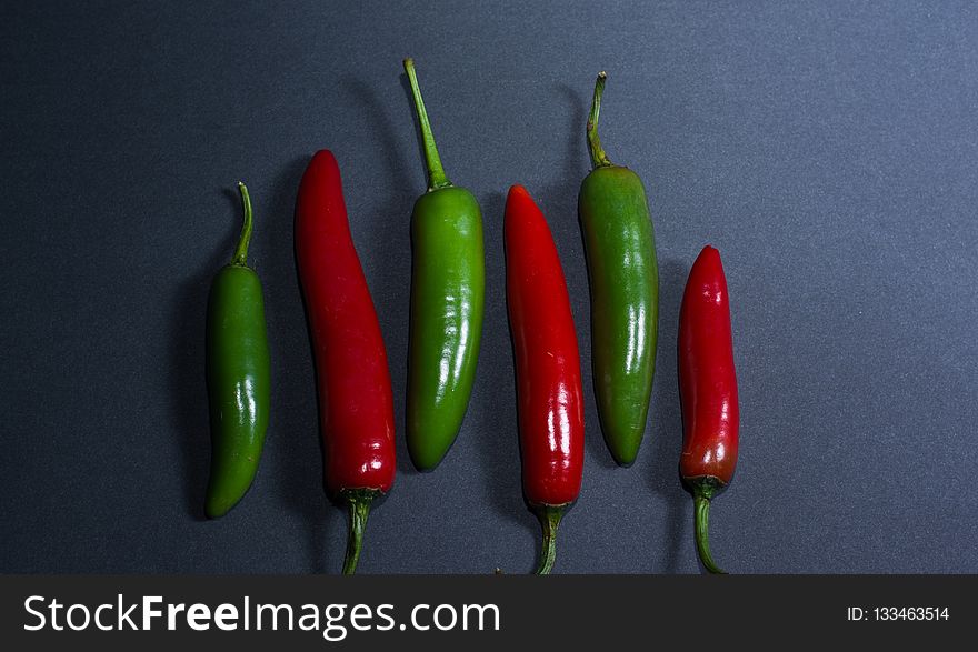 Chili Pepper, Bird's Eye Chili, Serrano Pepper, Vegetable