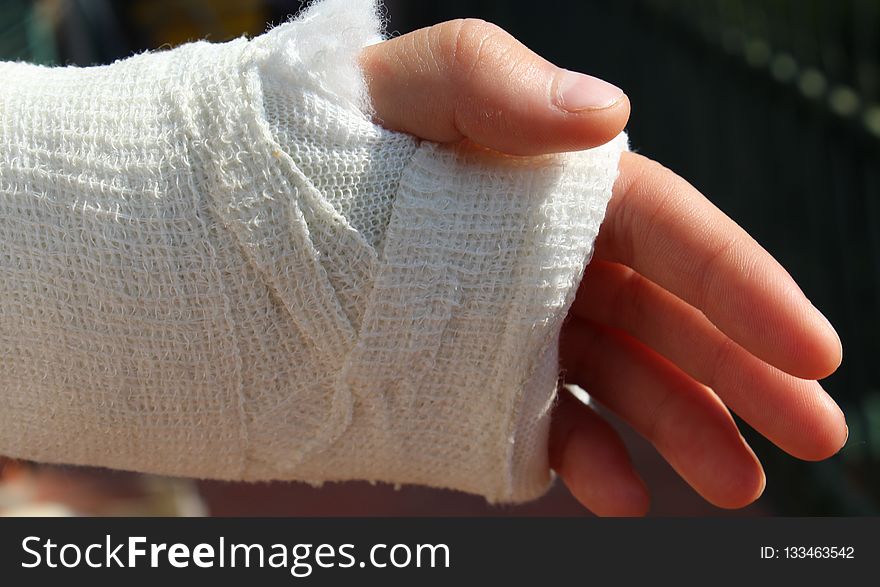 Finger, Hand, Bandage, Material