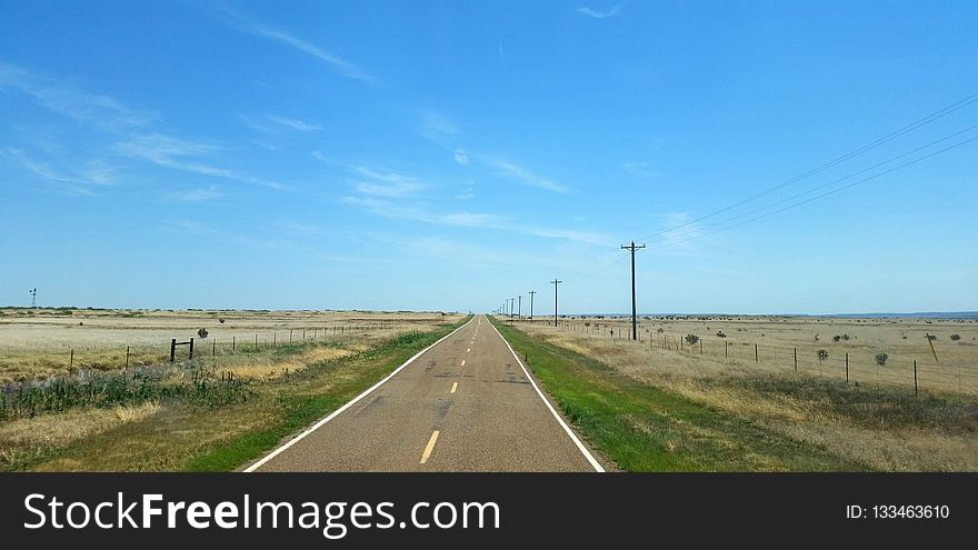 Road, Ecosystem, Sky, Prairie