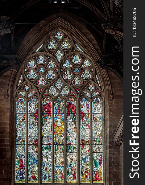 Stained Glass, Glass, Chapel, Gothic Architecture