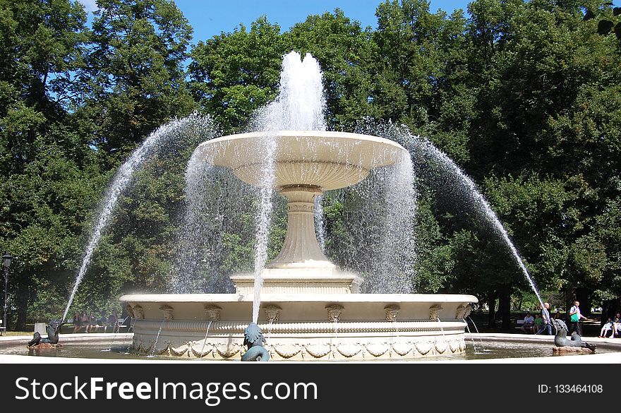 Fountain, Water Feature, Water, Water Resources