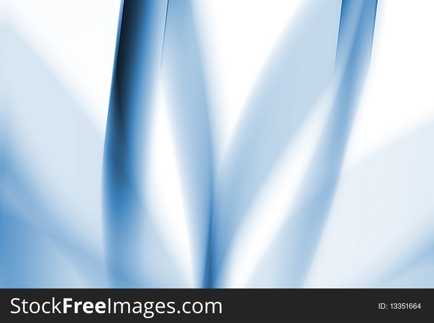 Abstract blurry background in blue tones that looks like flower petals.