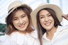 Close Up Face Of Toothy Smiling Face Asian Younger Woman Vacatio Royalty Free Stock Photography Close Up Face Of Toothy Smiling Face Asian Younger Woman Vacatio Royalty Free Stock Photography
