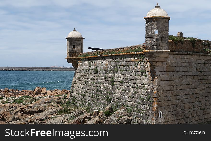 Wall, Promontory, Fortification, Sea